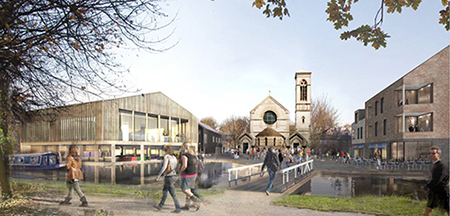 Artist's impression of the square (image:Haworth-Tompkins)