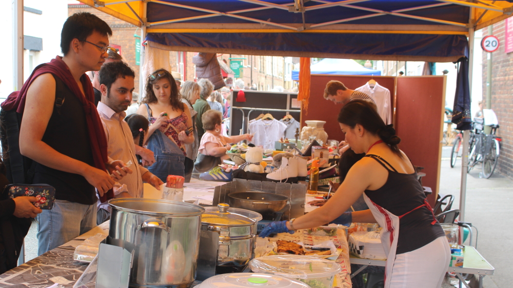 Some of longest queues of the day were for the Vietnamese food at Tuyen's Kitchen