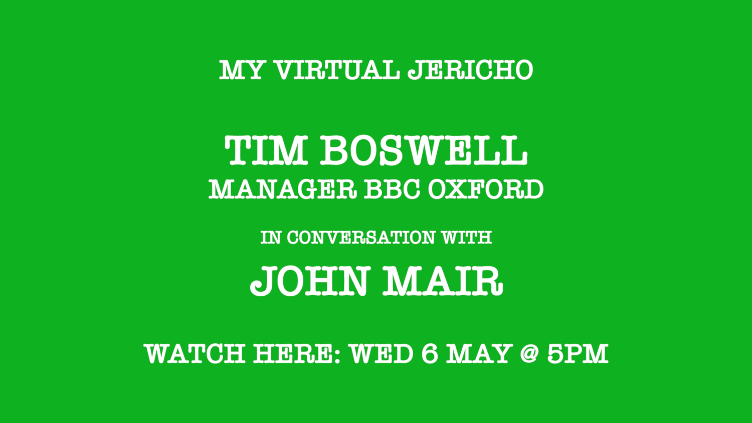 Tim Boswell Jericho Online