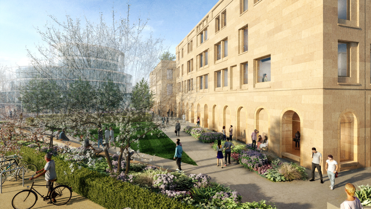 <p>Artists impresssion of the southern garden of the Schwartzman centre</p>