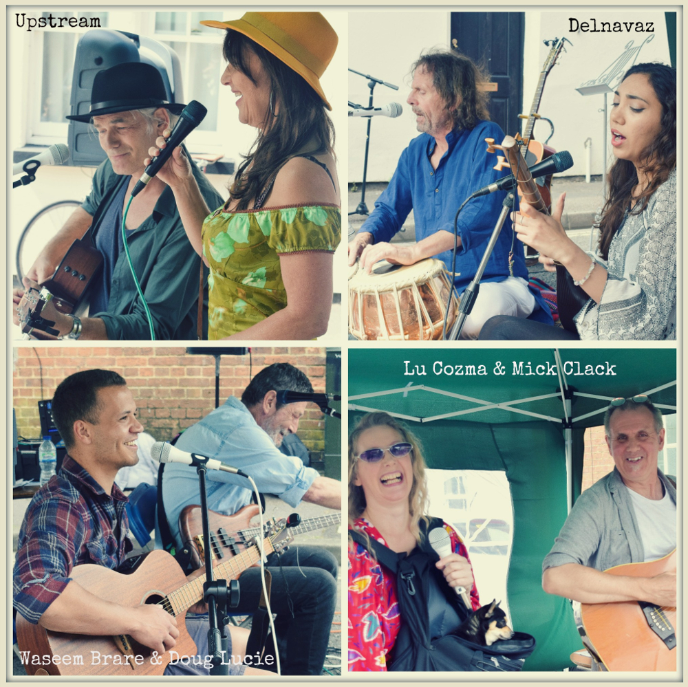 The four excellent acts on the Community Centre stage -- organized by Mick Clack